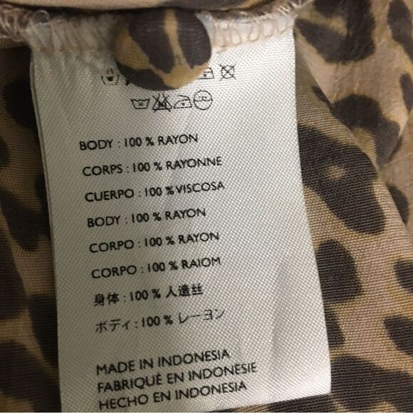 Faithfull the Brand Marie Louise Animal Print Dress Size Large - Picture 10 of 10